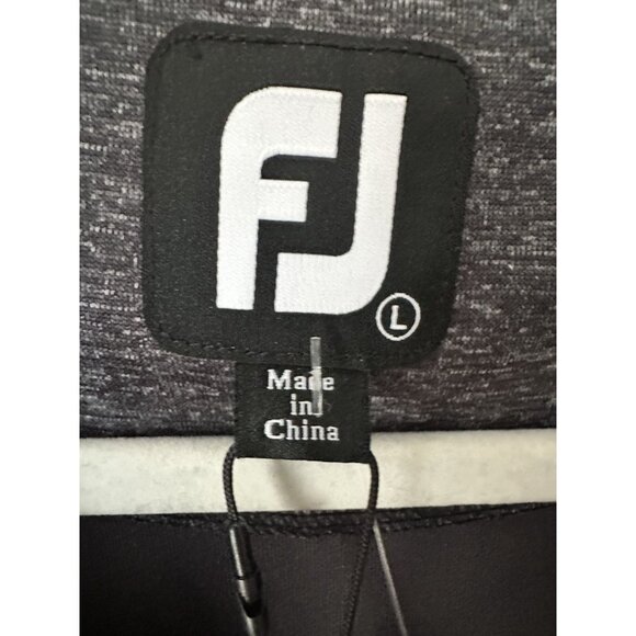 FootJoy Mens Golf Heather Yoke Half-Zip Vest Performance Black Size Large NEW - Picture 4 of 6